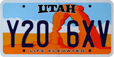 UT license plate Y206XV