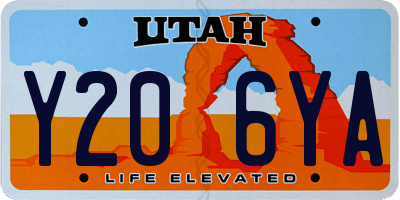 UT license plate Y206YA