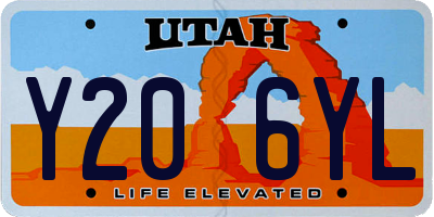 UT license plate Y206YL