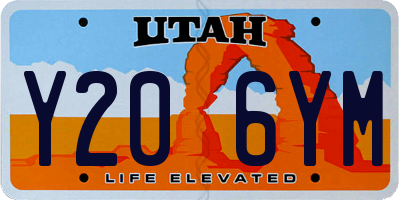 UT license plate Y206YM