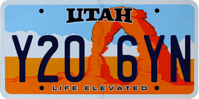 UT license plate Y206YN