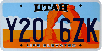 UT license plate Y206ZK