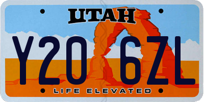 UT license plate Y206ZL