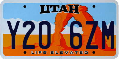 UT license plate Y206ZM