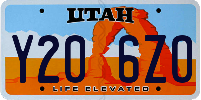 UT license plate Y206ZO