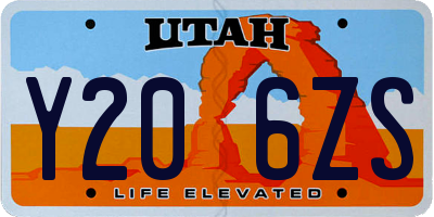 UT license plate Y206ZS