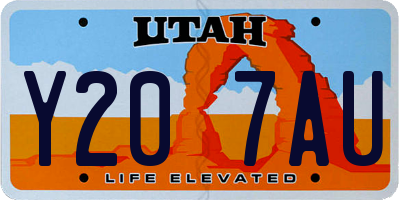 UT license plate Y207AU