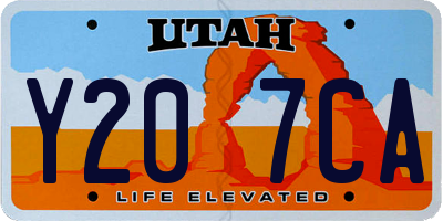 UT license plate Y207CA