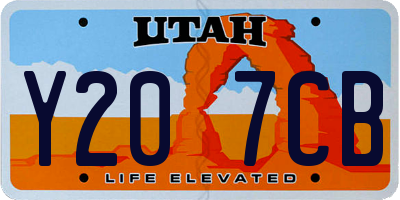 UT license plate Y207CB
