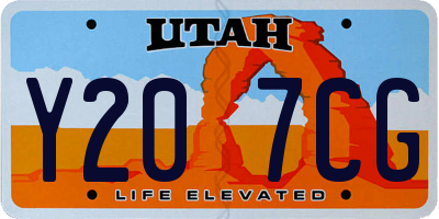 UT license plate Y207CG
