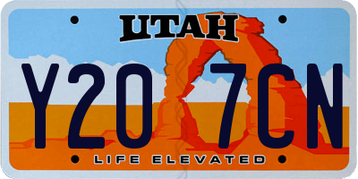 UT license plate Y207CN