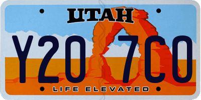 UT license plate Y207CO
