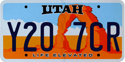 UT license plate Y207CR