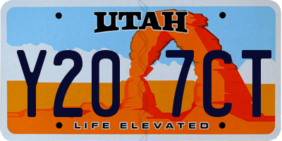 UT license plate Y207CT