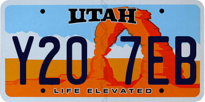 UT license plate Y207EB
