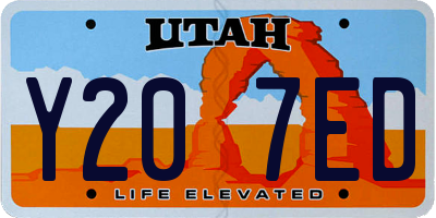 UT license plate Y207ED