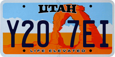 UT license plate Y207EI