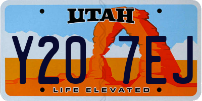 UT license plate Y207EJ