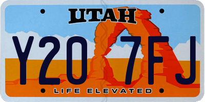 UT license plate Y207FJ