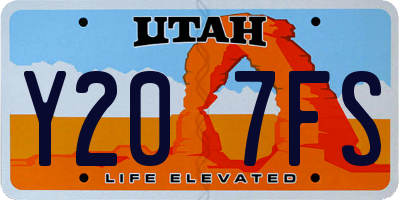 UT license plate Y207FS