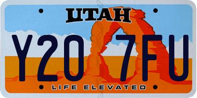 UT license plate Y207FU