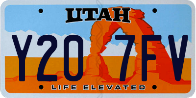 UT license plate Y207FV