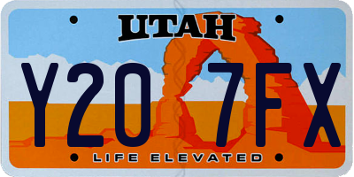UT license plate Y207FX
