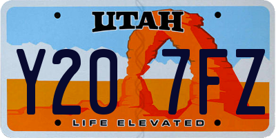 UT license plate Y207FZ