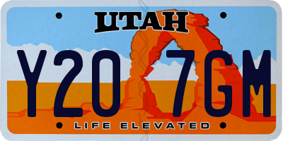 UT license plate Y207GM