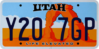 UT license plate Y207GP