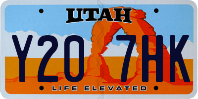 UT license plate Y207HK