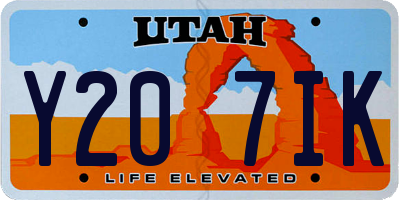 UT license plate Y207IK