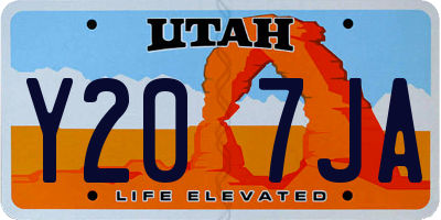 UT license plate Y207JA
