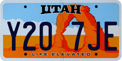 UT license plate Y207JE