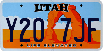 UT license plate Y207JF
