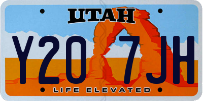 UT license plate Y207JH