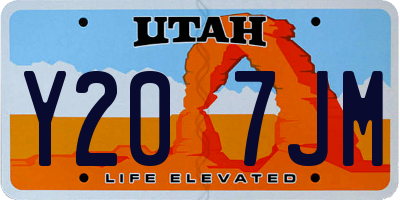 UT license plate Y207JM