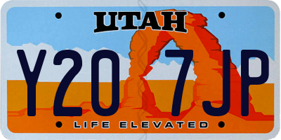 UT license plate Y207JP