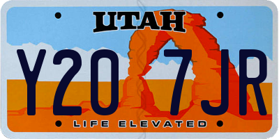 UT license plate Y207JR