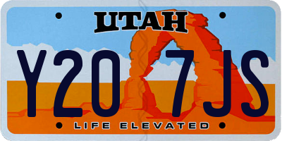 UT license plate Y207JS