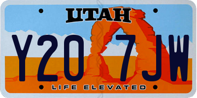 UT license plate Y207JW