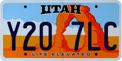 UT license plate Y207LC