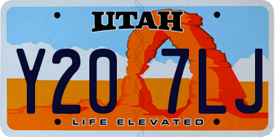 UT license plate Y207LJ