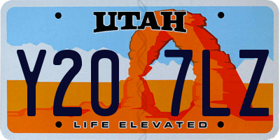 UT license plate Y207LZ