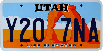 UT license plate Y207NA