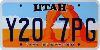 UT license plate Y207PG