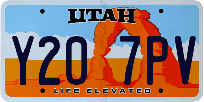 UT license plate Y207PV