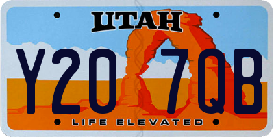 UT license plate Y207QB