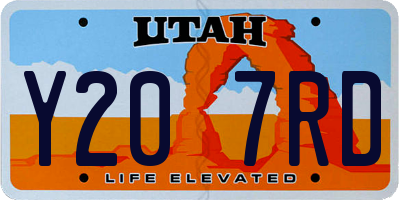 UT license plate Y207RD