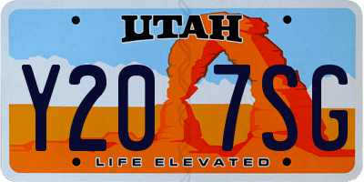 UT license plate Y207SG